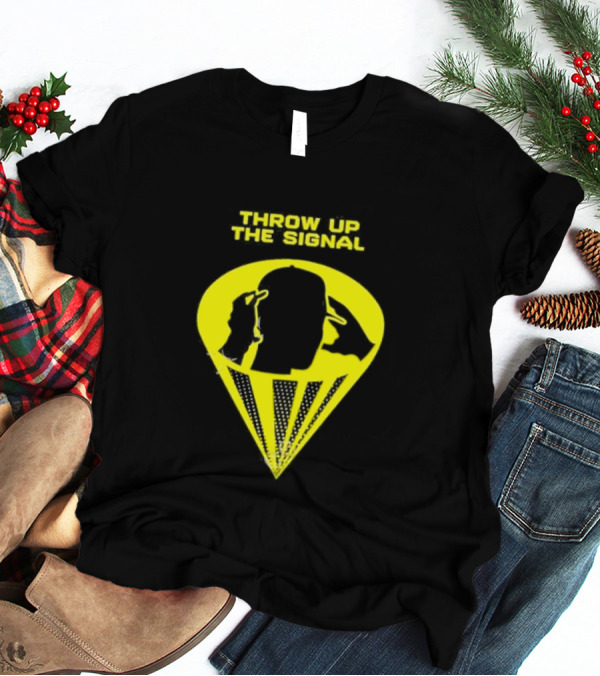 Throw Up The Signal Yellow Silhouette Icon By Noah Berger T-Shirt