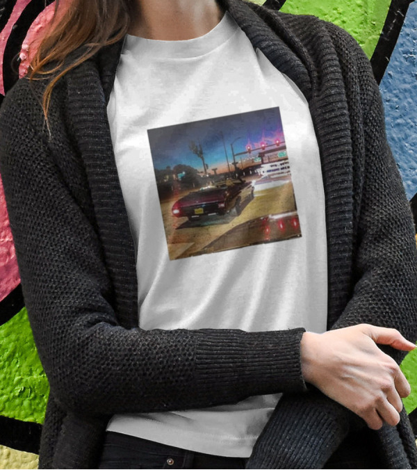 Intheclutch Bad Blood Taylor Night Drive Vintage Car Scene T-Shirt