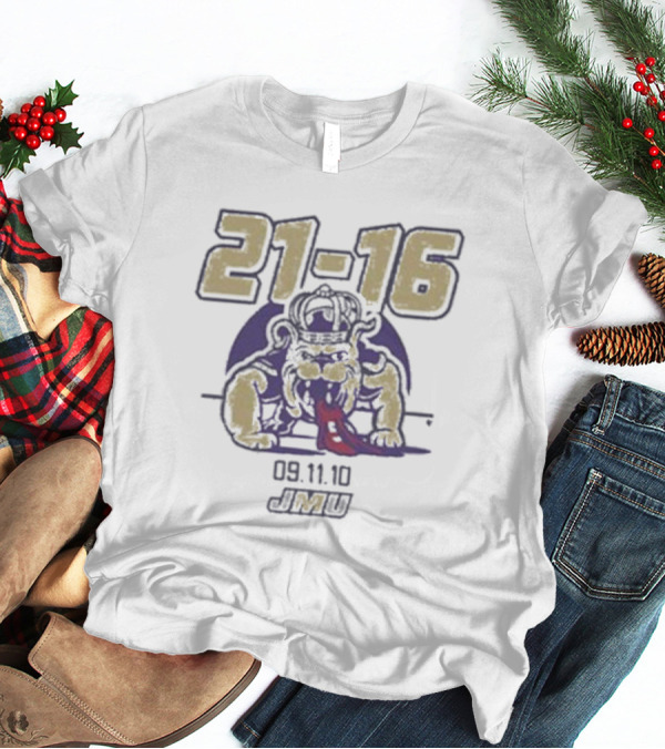 JMU 21-16 09.11.10 Football Dukes T-Shirt