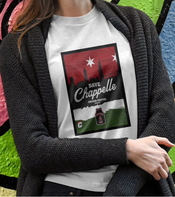 Dave Chappelle United Center Chicago October 4 Basketball Skyline T-Shirt