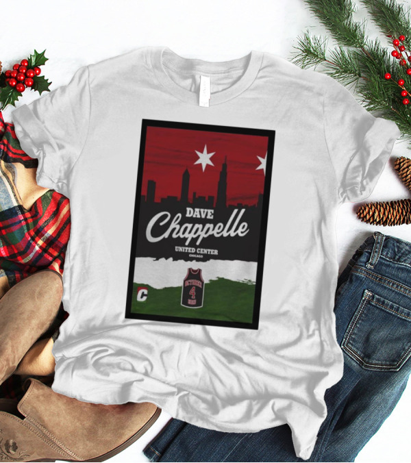 Dave Chappelle United Center Chicago October 4 Basketball Skyline T-Shirt