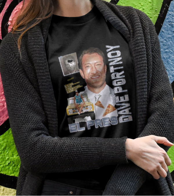 Dave Portnoy El Pres Pizza Car Collage T-Shirt
