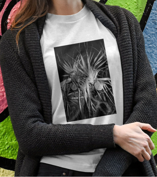 Ichiko Aoba Adan Backprint Monochrome Botanical Merch T-Shirt