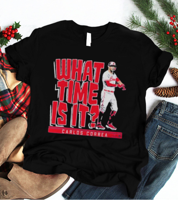 What Time Is It Carlos Correa Minnesota Baseball T-Shirt