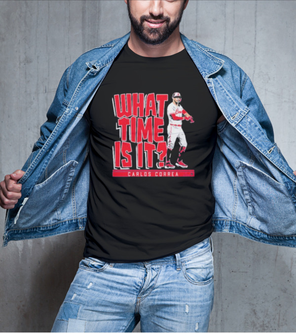 What Time Is It Carlos Correa Minnesota Baseball T-Shirt