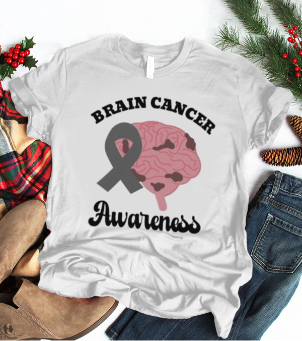 Brain Cancer Awareness Pink T-Shirt