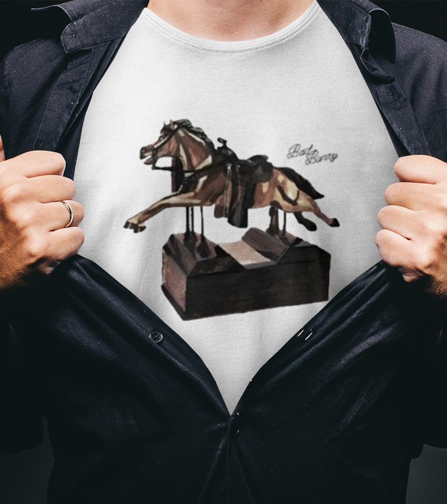 Bad Bunny Un Preview Horse Statue T-Shirt
