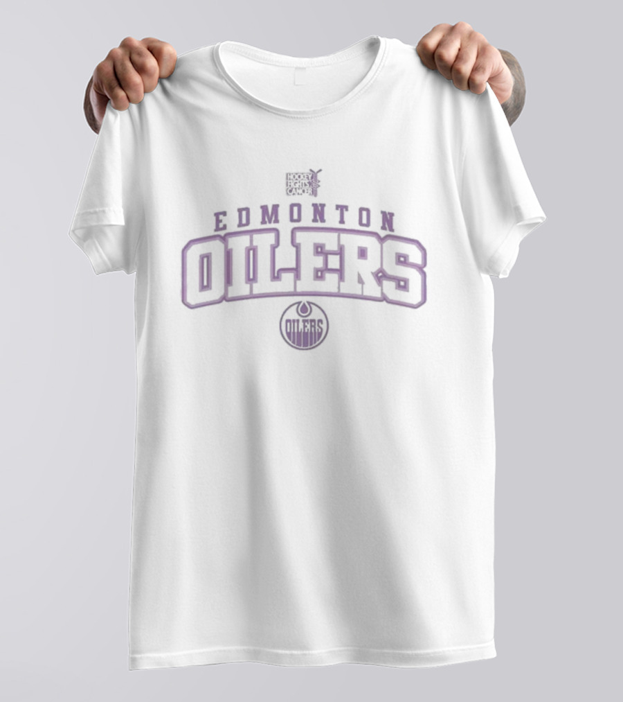 Hockey Fights Cancer Edmonton Oilers Levelwear Richmond T-Shirt