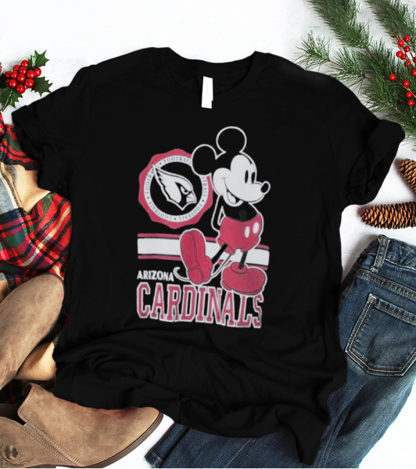 Arizona Cardinals Mickey Mouse Football Team Fan Gear T-Shirt