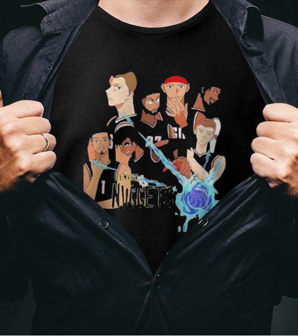 Denver Nuggets NBA Anime Team Crossover T-Shirt