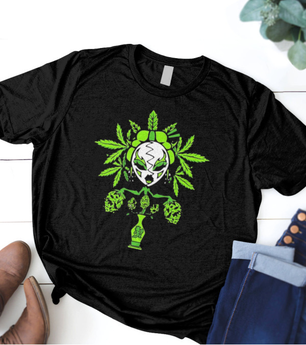Insane Clown Posse Yum Yum 420 Weed Leaf Mask Hatchetman Juggalos T-Shirt