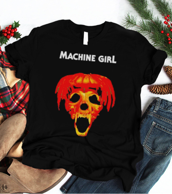 Machine Girl Skull Pumpkin Face T-Shirt