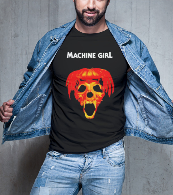 Machine Girl Skull Pumpkin Face T-Shirt