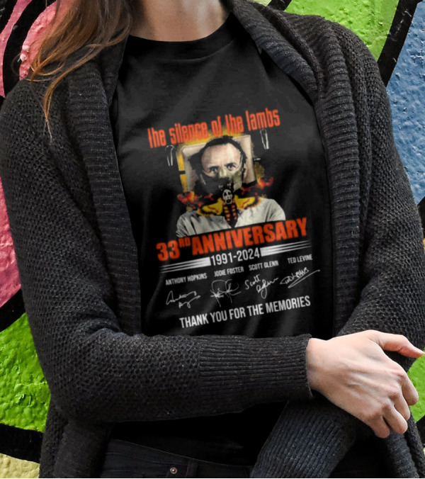 The Silence Of The Lambs 33rd Anniversary 1991-2024 Anthony Hopkins Jodie Foster Thank You For The Memories T-Shirt