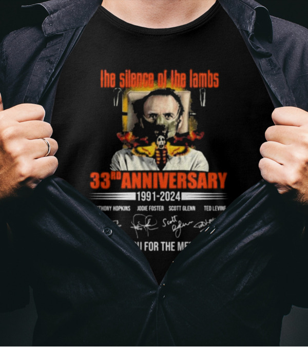 The Silence Of The Lambs 33rd Anniversary 1991-2024 Anthony Hopkins Jodie Foster Thank You For The Memories T-Shirt