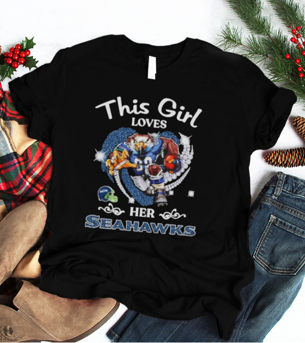 This Girl Loves Her Seahawks Football Mascot Enthusiast T-Shirt