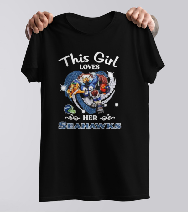 This Girl Loves Her Seahawks Football Mascot Enthusiast T-Shirt
