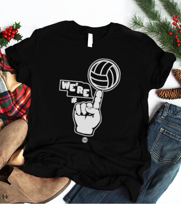 Triple B We’re Number One Volleyball Finger Gesture T-Shirt