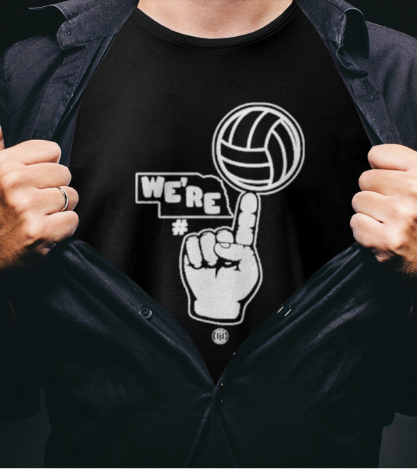 Triple B We’re Number One Volleyball Finger Gesture T-Shirt