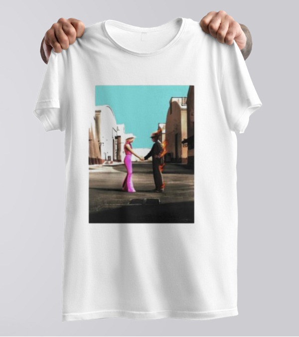 Barbenheimer Street Scene Iconic Film Crossover T-Shirt