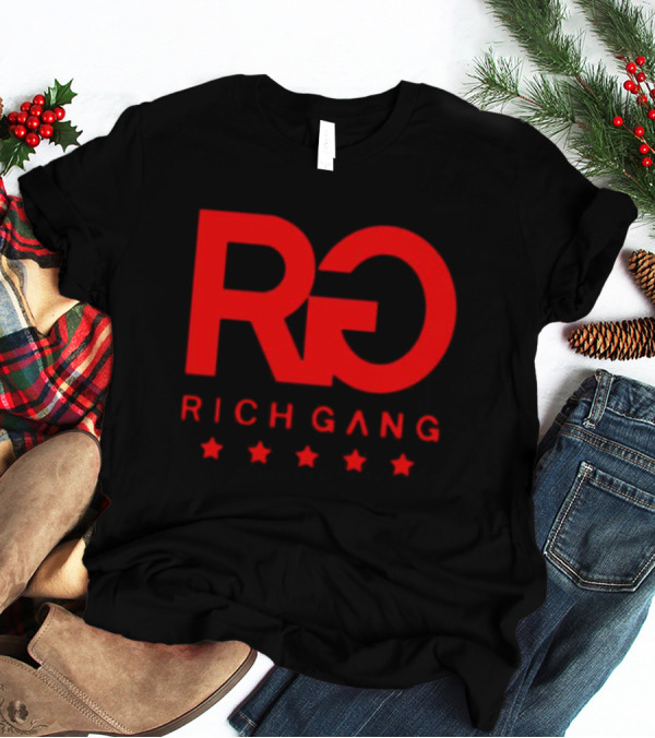 Rich Gang Logo RG Five Stars T-Shirt