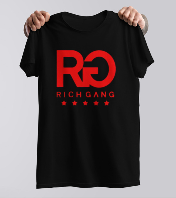 Rich Gang Logo RG Five Stars T-Shirt