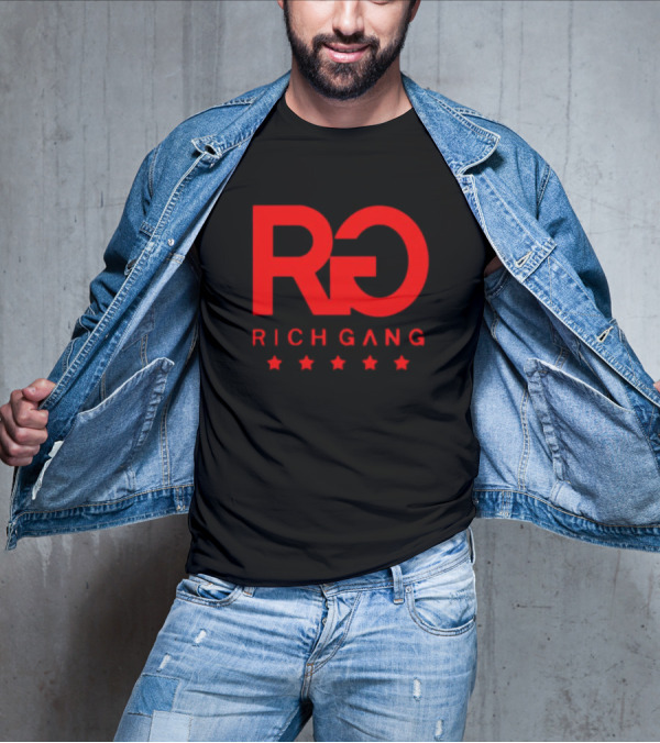 Rich Gang Logo RG Five Stars T-Shirt