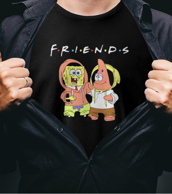 Spongebob Patrick Friends Hoodie Style Tribute To Iconic TV Show T-Shirt