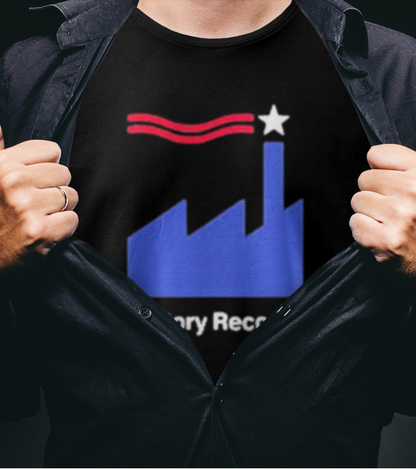 Factory Records Iconic Logo With Star And Stripes Factory T-Shirt