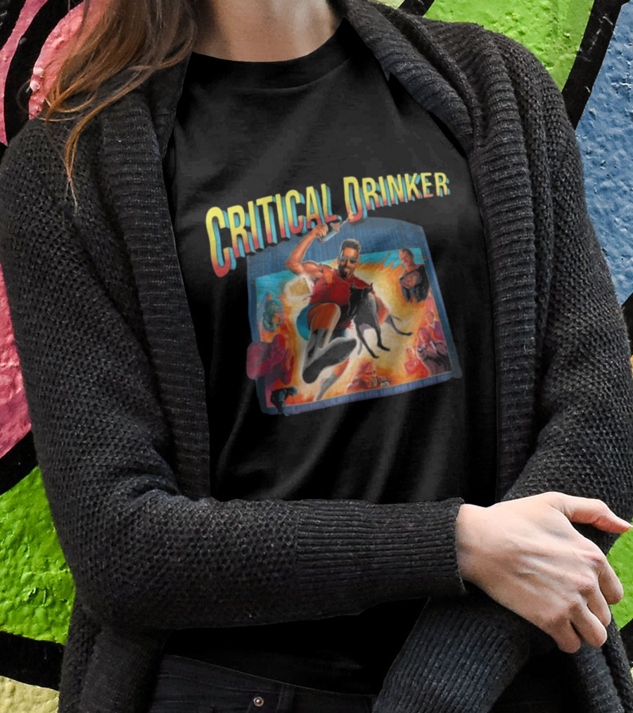 Critical Drinker Action Adventure Inspired T-Shirt