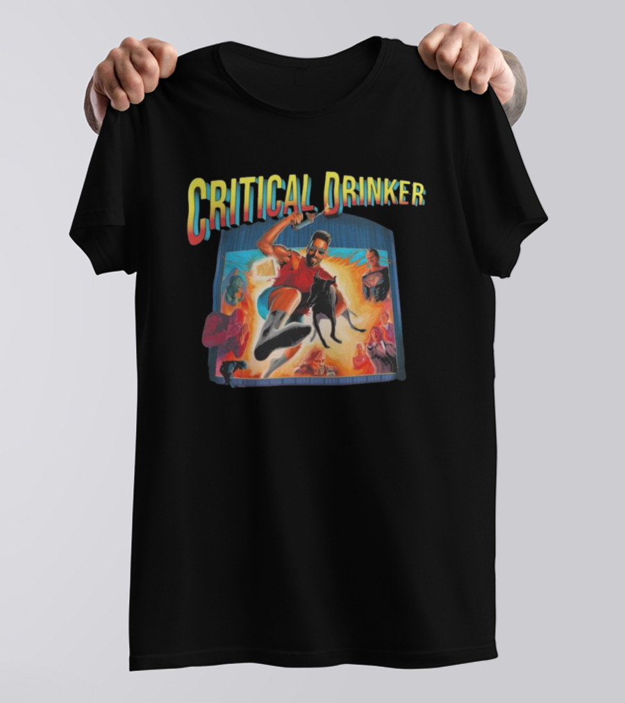 Critical Drinker Action Adventure Inspired T-Shirt