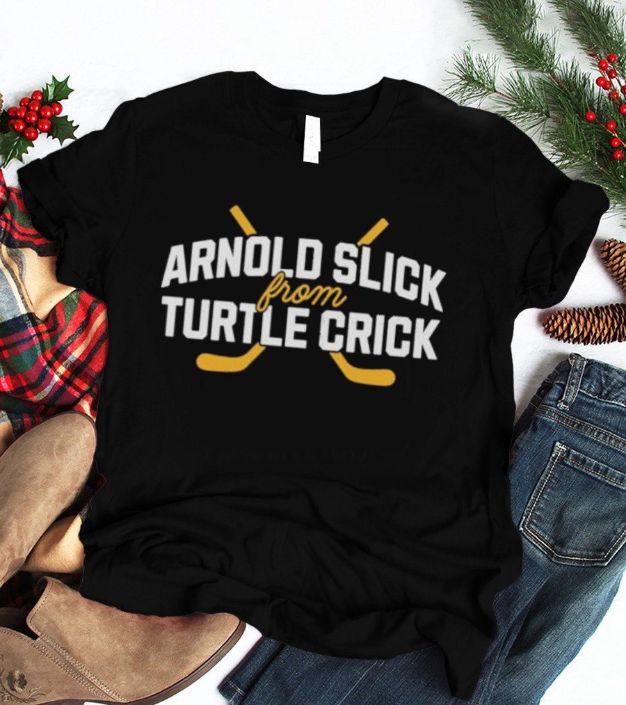Arnold Slick From Turtle Crick Hockey Sticks T-Shirt