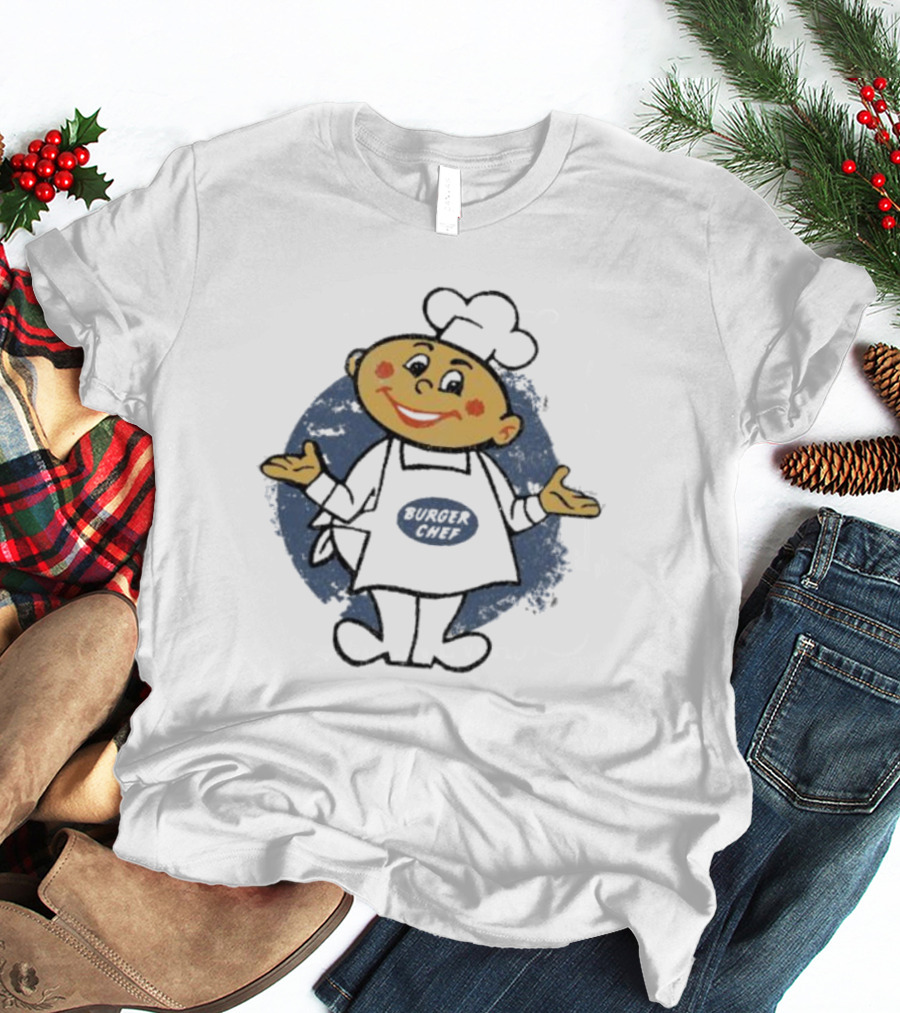 Burger Chef Cartoon Character Vintage Nostalgia T-Shirt
