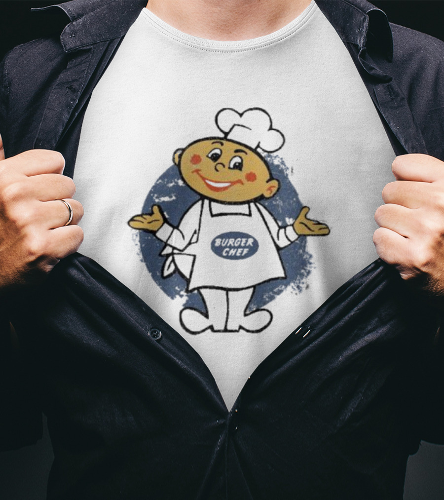Burger Chef Cartoon Character Vintage Nostalgia T-Shirt