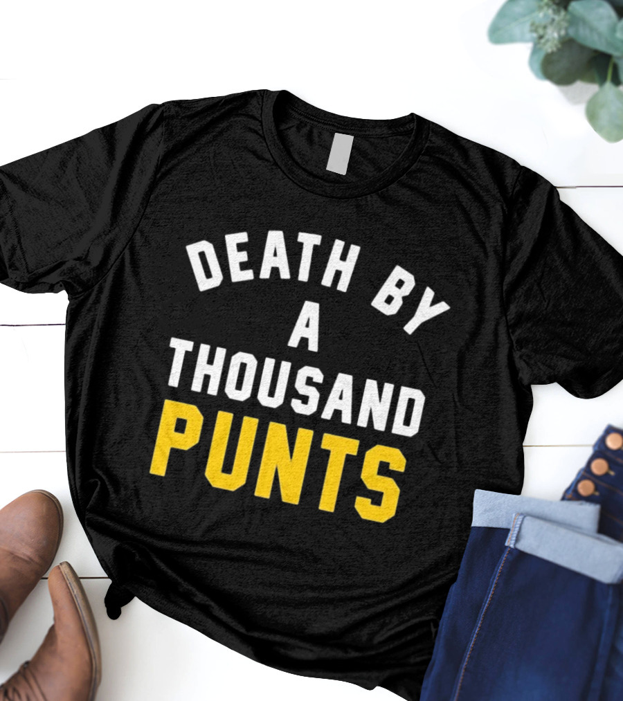 Death By A Thousand Punts Football Humor Sports Team Fan T-Shirt