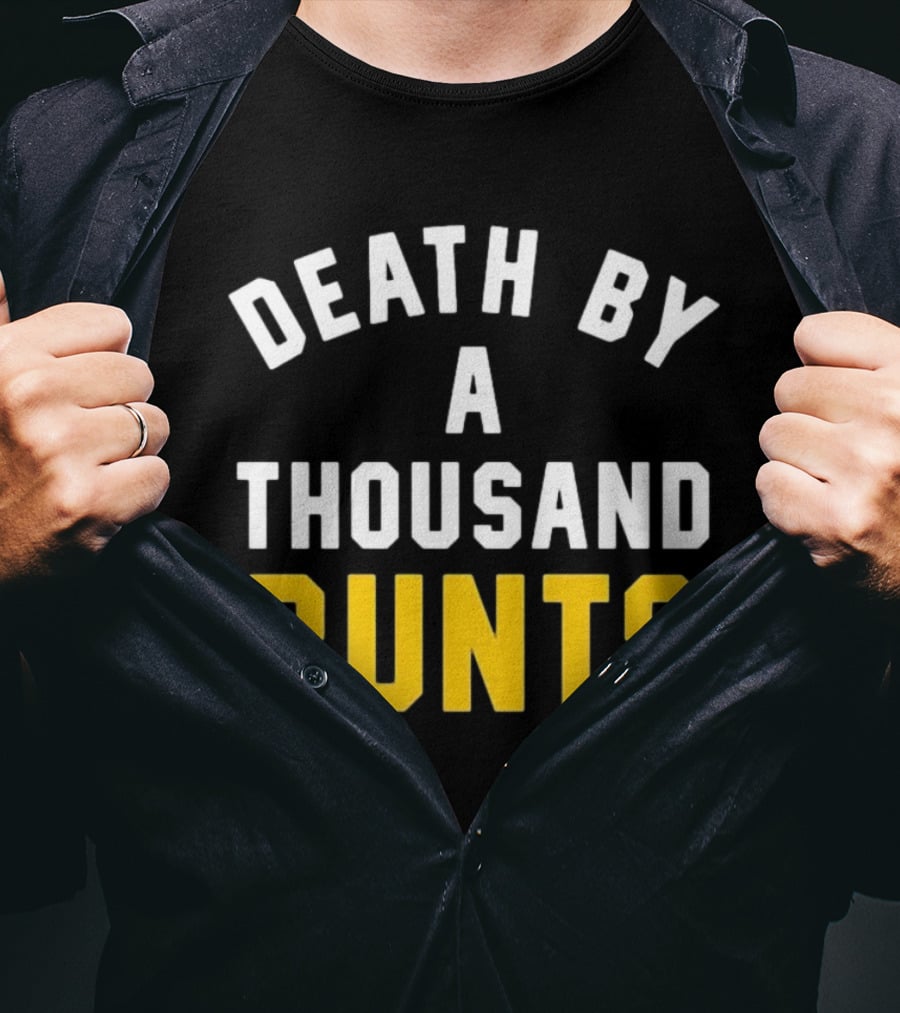 Death By A Thousand Punts Football Humor Sports Team Fan T-Shirt