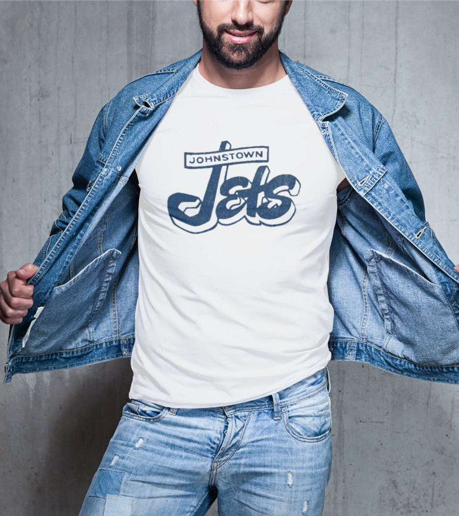Johnstown Jets Hockey 1950s Retro Script T-Shirt