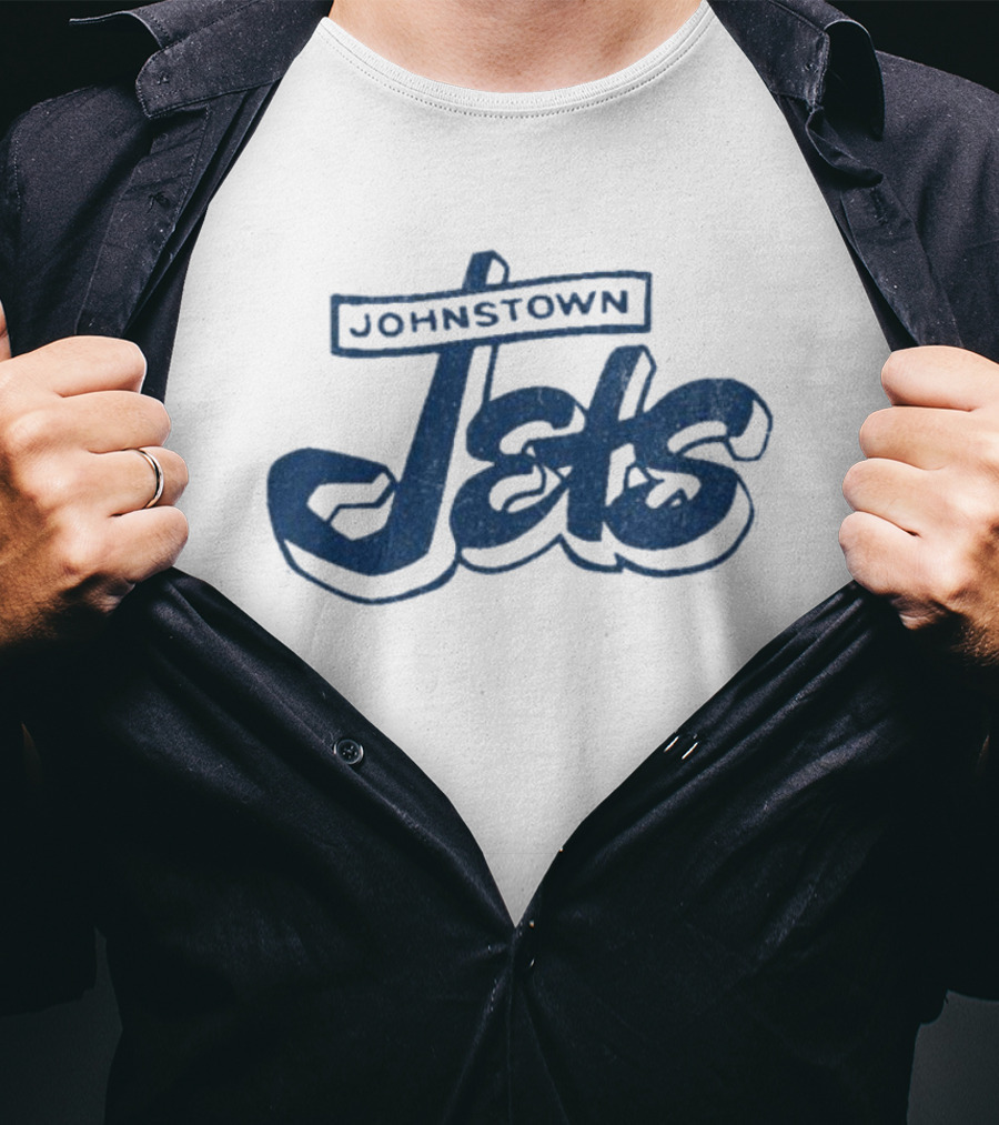 Johnstown Jets Hockey 1950s Retro Script T-Shirt