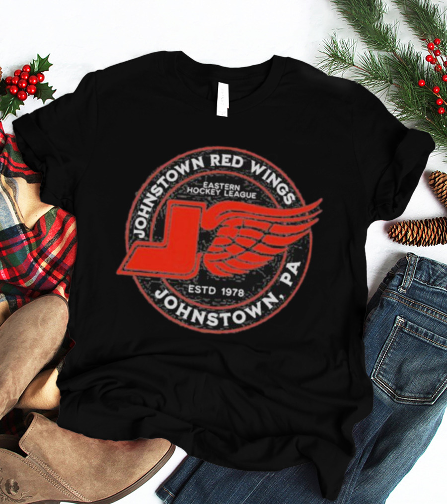 Johnstown Red Wings Eastern Hockey League Johnstown PA Estd 1978 T-Shirt