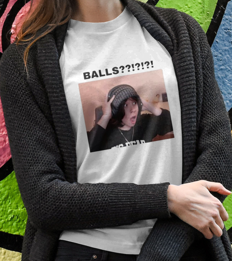 Liz Qcktycult Balls Quackity Reaction Surprise Image T-Shirt