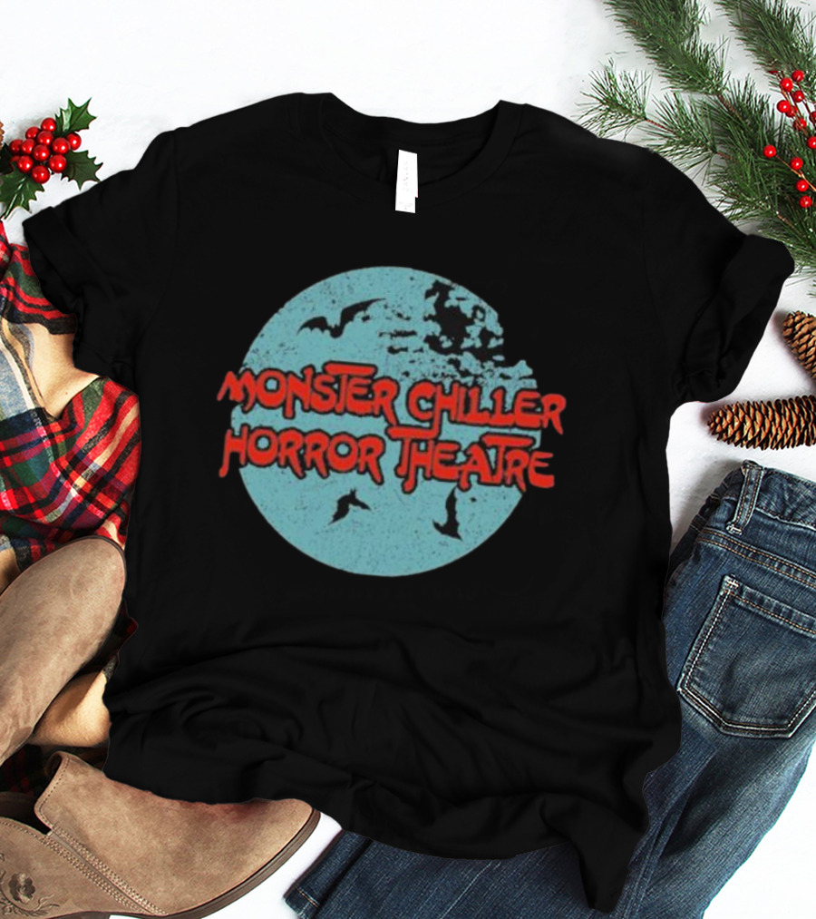 Monster Chiller Horror Theatre Moon Bats T-Shirt