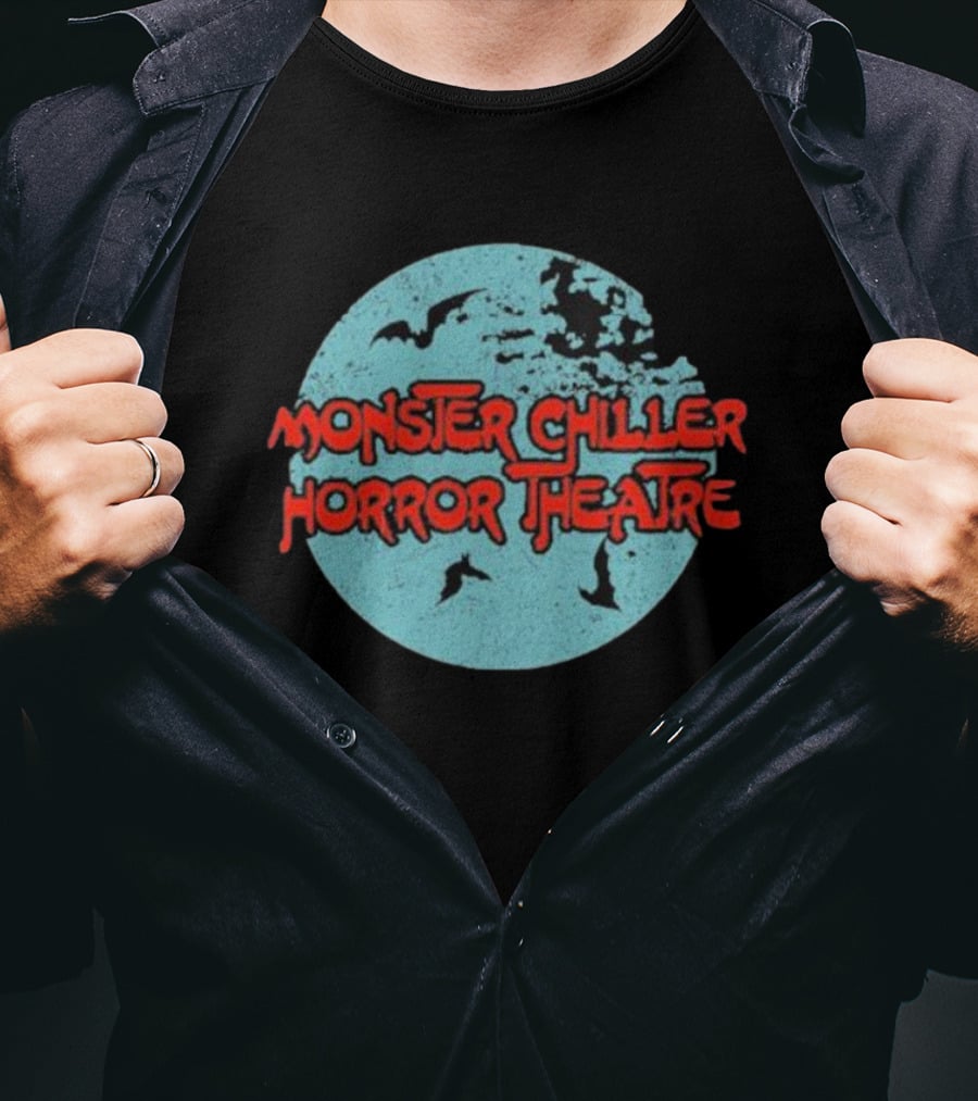 Monster Chiller Horror Theatre Moon Bats T-Shirt