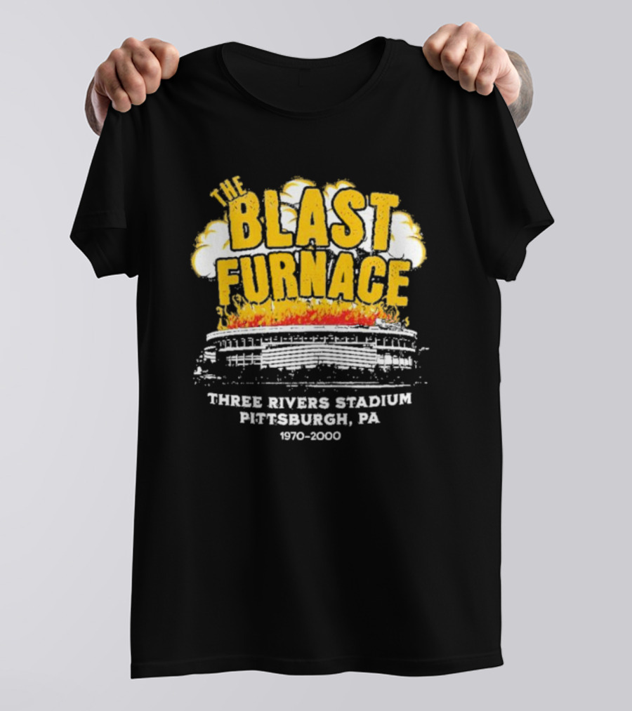 The Blast Furnace Explosion Three Rivers Stadium Pittsburgh PA 1970 2000 T-Shirt