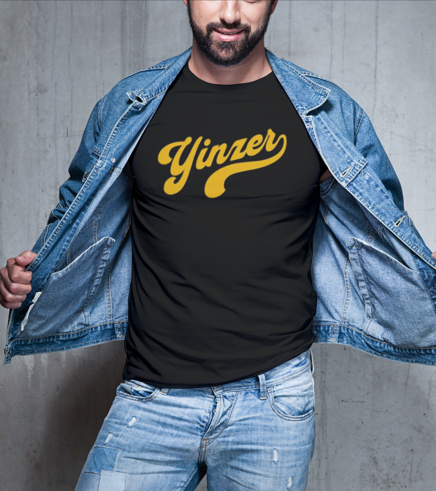 Yinzer Signature Bold Yellow Script T-Shirt