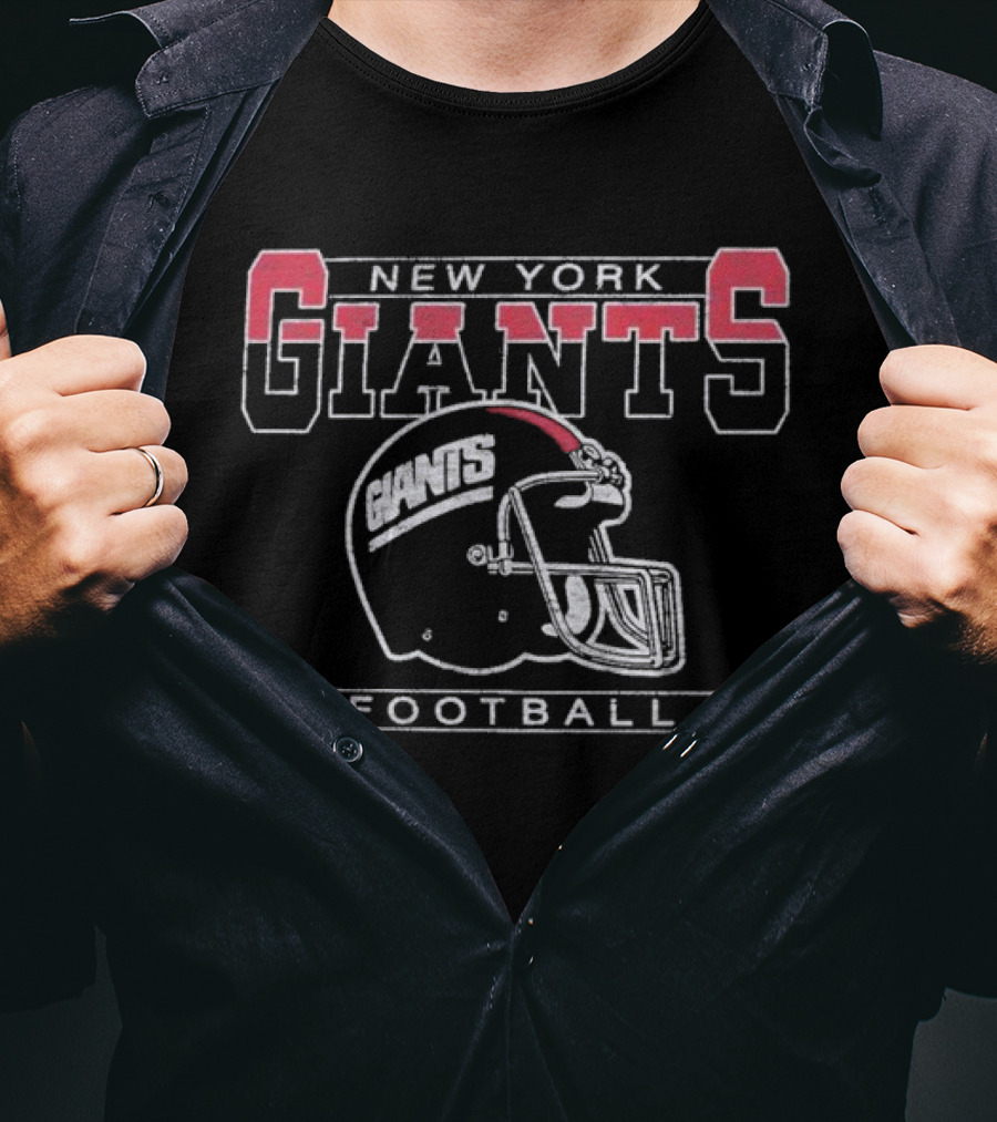 New York Giants Franklin Navy Football Helmet Logo 47 Brand T-Shirt