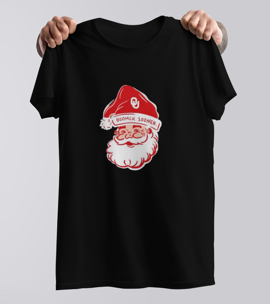 Boomer Sooner Santa Claus Christmas OU T-Shirt