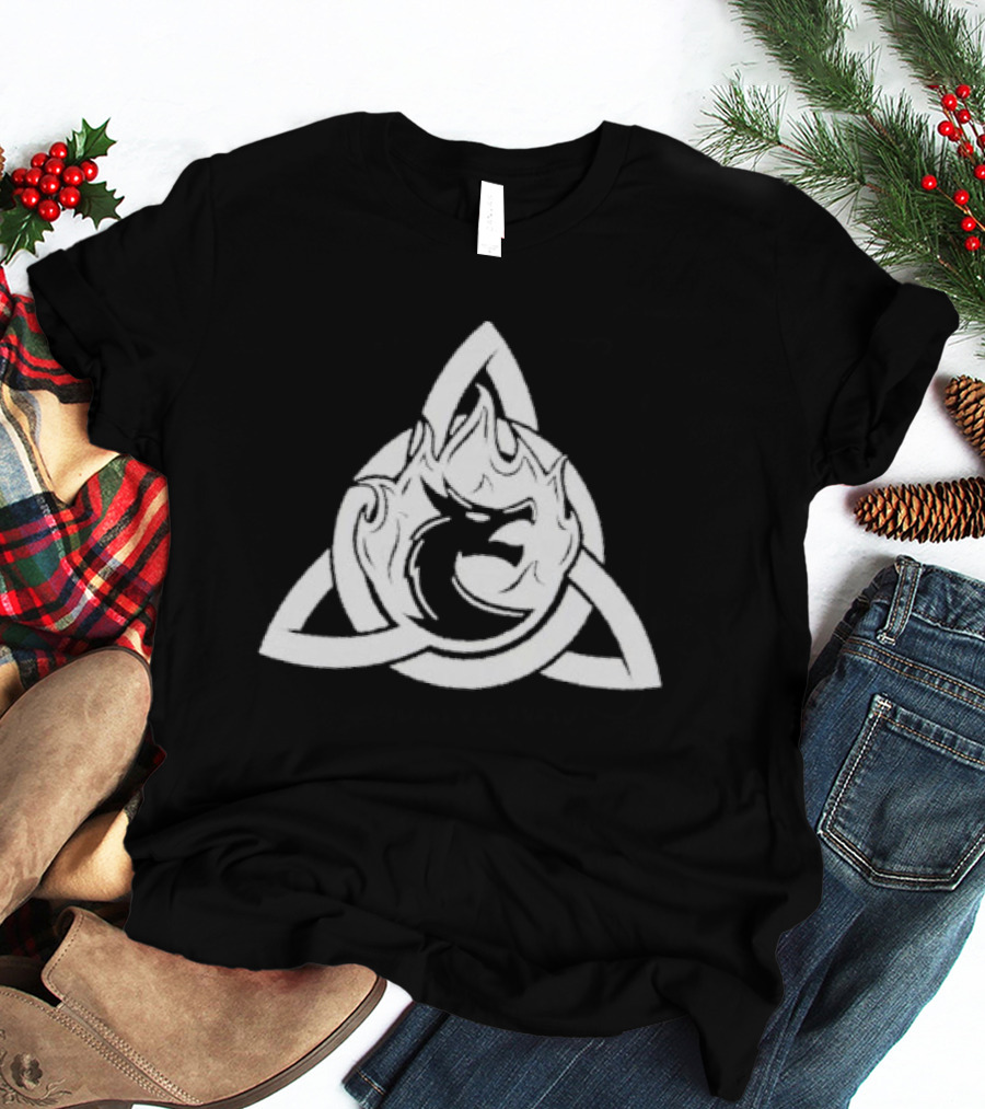Kruzadar Logo Celtic Knot Dragon Flame T-Shirt