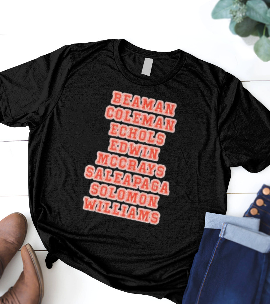 Beaman Coleman Echols Edwin McCray Saleapaga Solomon Williams Sports Legacy T-Shirt