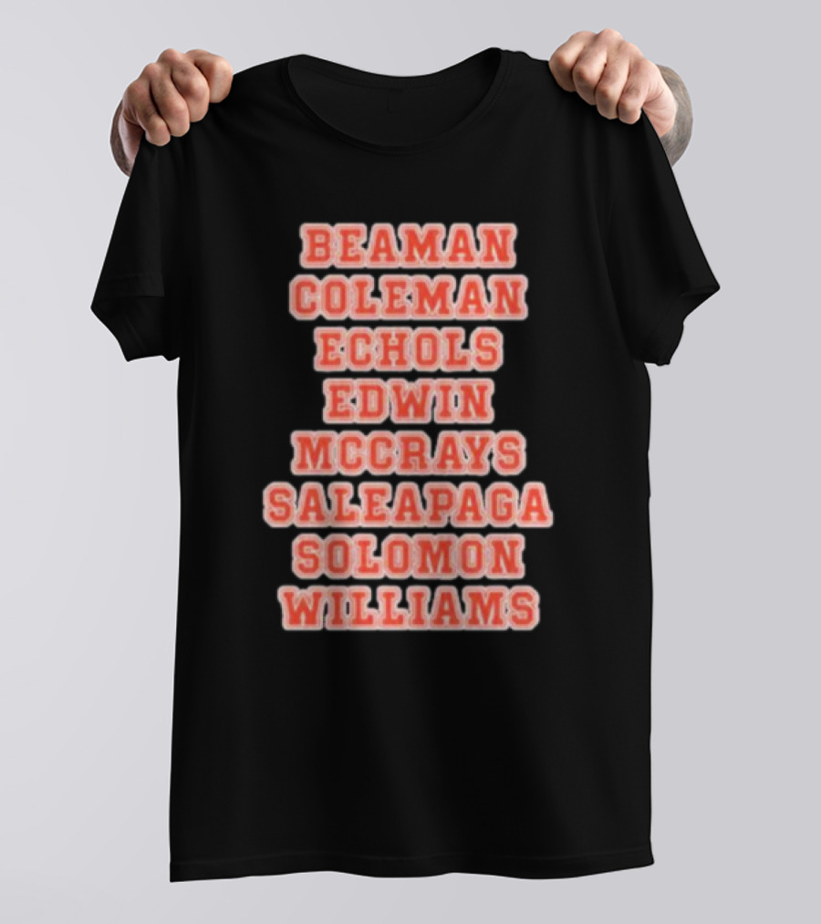 Beaman Coleman Echols Edwin McCray Saleapaga Solomon Williams Sports Legacy T-Shirt