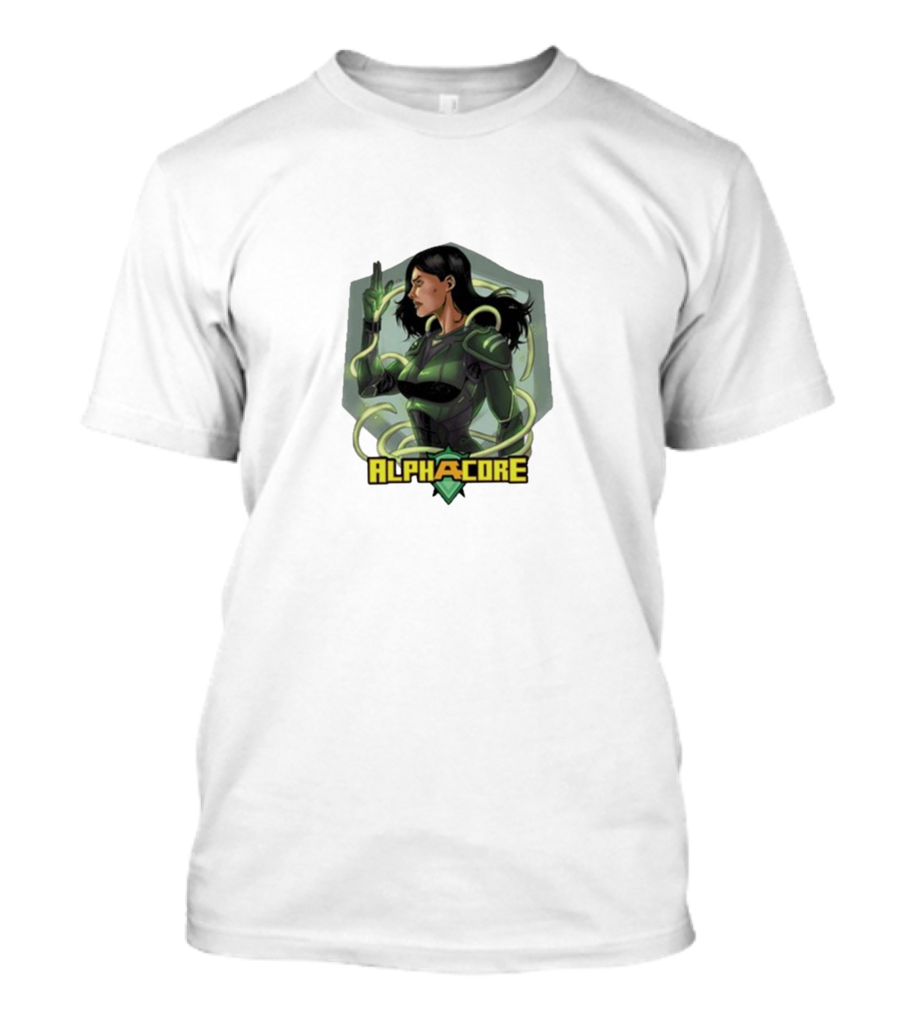 Kara Lynne Ingrid Valdez Alphacore Hero With Energy Tendrils T-Shirt